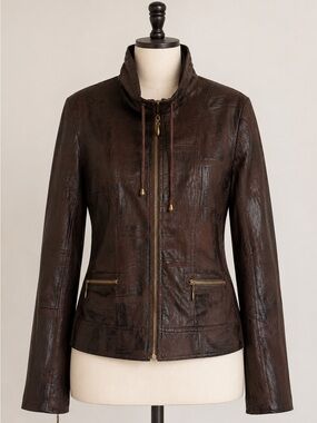Kerrybrooke Rich Brown Patterned Jacket